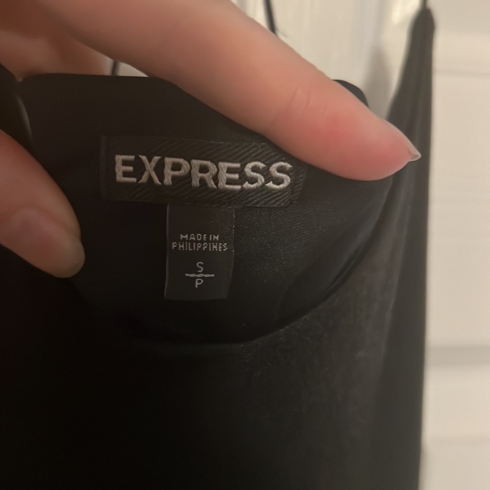 Express size small black top with T back - Picture 2 of 4